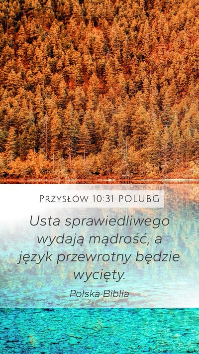 Przysłów 10:31 POLUBG Bible Verse Image