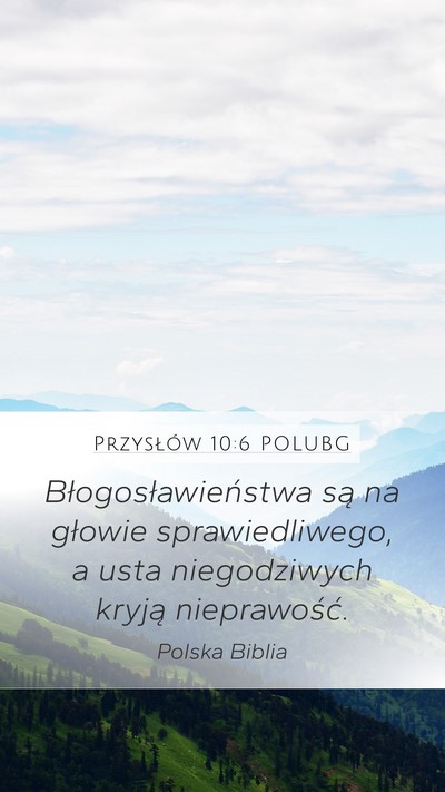 Przysłów 10:6 POLUBG Bible Verse Image