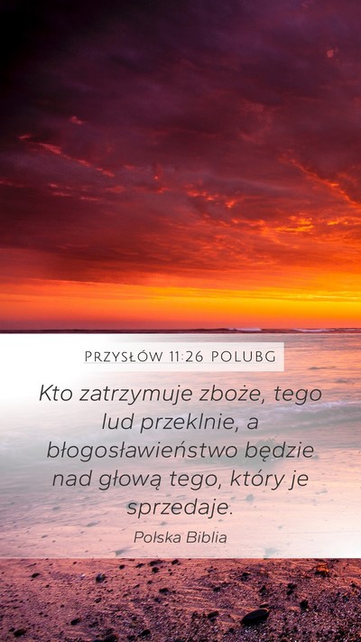 Przysłów 11:26 POLUBG Bible Verse Image