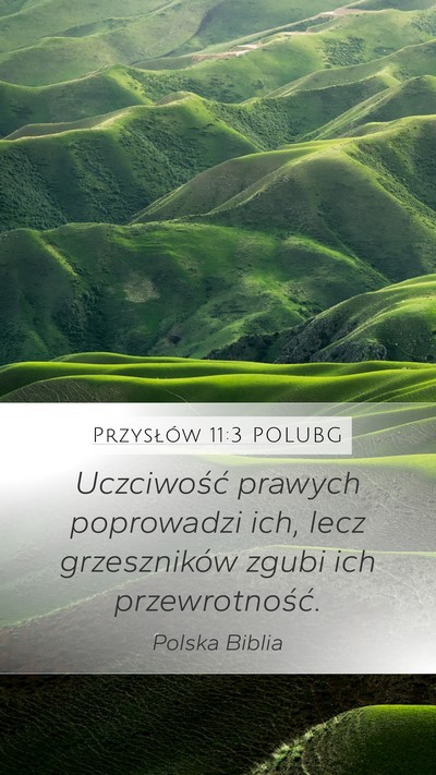 Przysłów 11:3 POLUBG Bible Verse Image