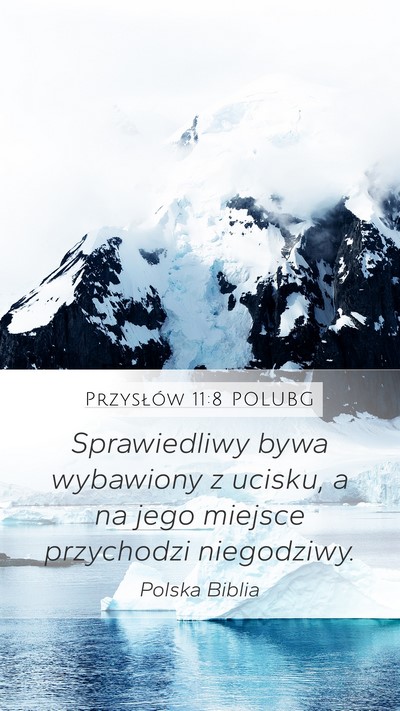 Przysłów 11:8 POLUBG Bible Verse Image