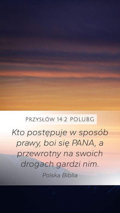 Przysłów 14:2 POLUBG Bible Verse Image
