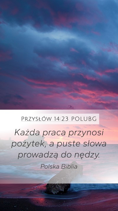 Przysłów 14:23 POLUBG Bible Verse Image