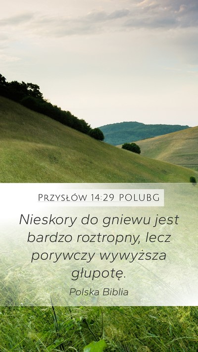 Przysłów 14:29 POLUBG Bible Verse Image
