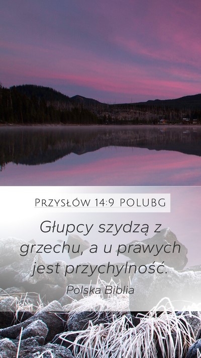 Przysłów 14:9 POLUBG Bible Verse Image