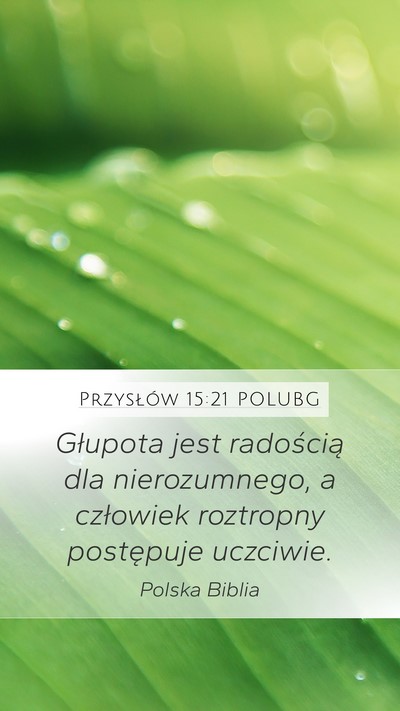 Przysłów 15:21 POLUBG Bible Verse Image