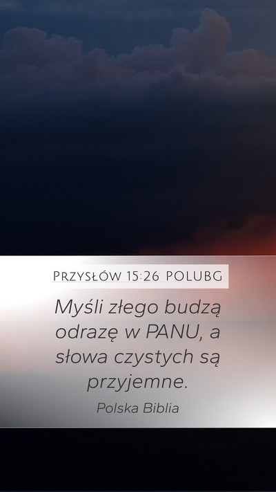 Przysłów 15:26 POLUBG Bible Verse Image