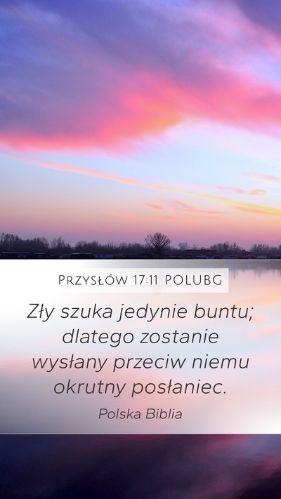 Przysłów 17:11 POLUBG Bible Verse Image