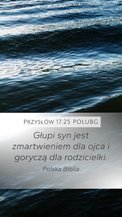 Przysłów 17:25 POLUBG Bible Verse Image