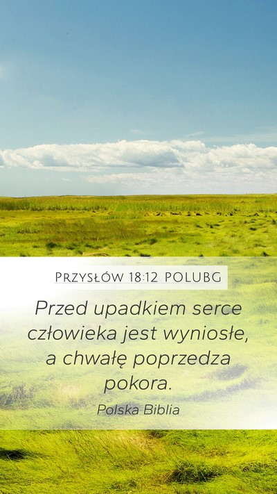 Przysłów 18:12 POLUBG Bible Verse Image