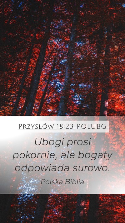 Przysłów 18:23 POLUBG Bible Verse Image