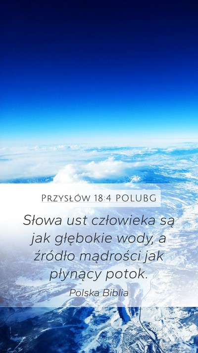 Przysłów 18:4 POLUBG Bible Verse Image