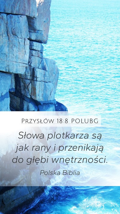 Przysłów 18:8 POLUBG Bible Verse Image
