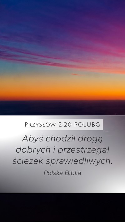 Przysłów 2:20 POLUBG Bible Verse Image