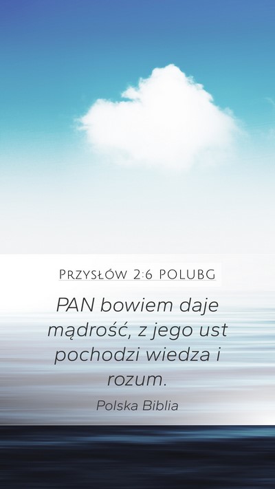 Przysłów 2:6 POLUBG Bible Verse Image