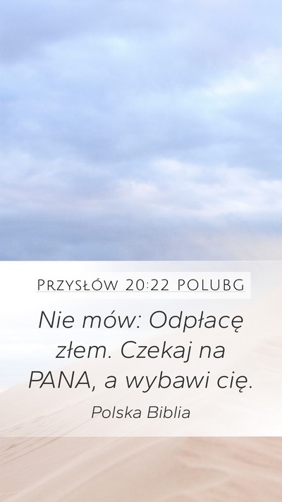 Przysłów 20:22 POLUBG Bible Verse Image