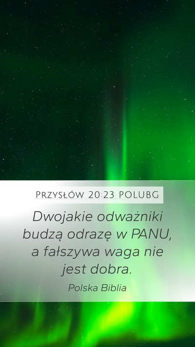 Przysłów 20:23 POLUBG Bible Verse Image