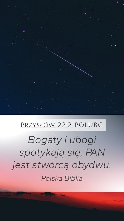 Przysłów 22:2 POLUBG Bible Verse Image