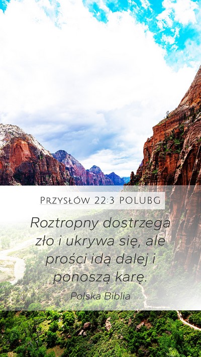 Przysłów 22:3 POLUBG Bible Verse Image