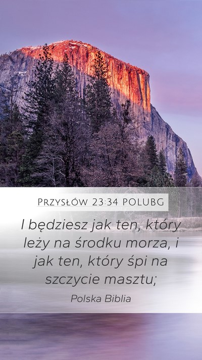 Przysłów 23:34 POLUBG Bible Verse Image