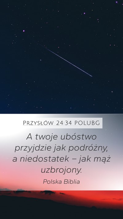 Przysłów 24:34 POLUBG Bible Verse Image