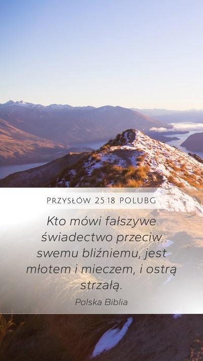 Przysłów 25:18 POLUBG Bible Verse Image
