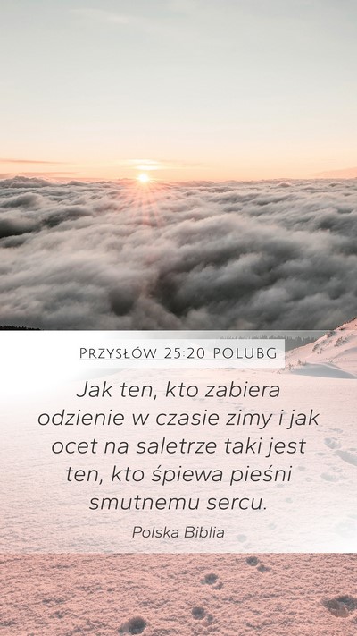 Przysłów 25:20 POLUBG Bible Verse Image