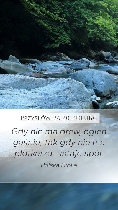 Przysłów 26:20 POLUBG Bible Verse Image