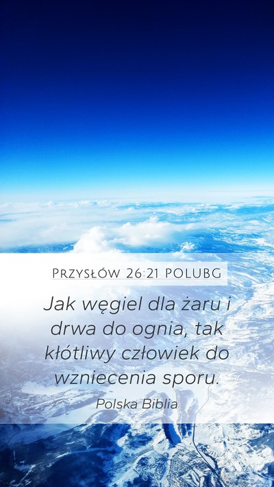Przysłów 26:21 POLUBG Bible Verse Image