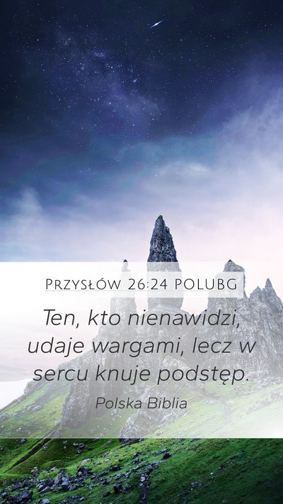 Przysłów 26:24 POLUBG Bible Verse Image