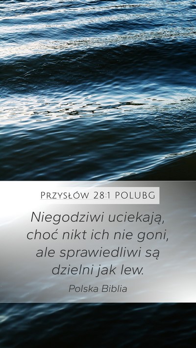 Przysłów 28:1 POLUBG Bible Verse Image