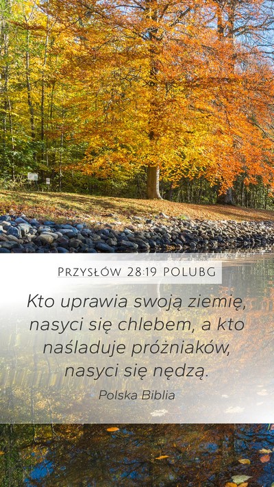 Przysłów 28:19 POLUBG Bible Verse Image