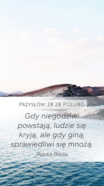 Przysłów 28:28 POLUBG Bible Verse Image