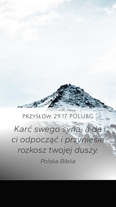 Przysłów 29:17 POLUBG Bible Verse Image