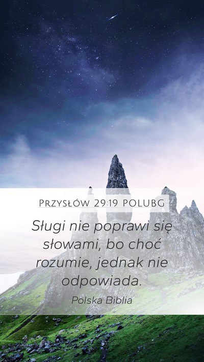 Przysłów 29:19 POLUBG Bible Verse Image