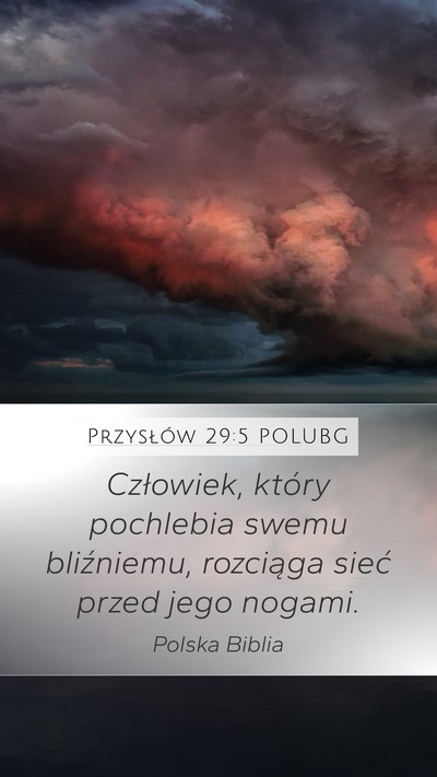Przysłów 29:5 POLUBG Bible Verse Image