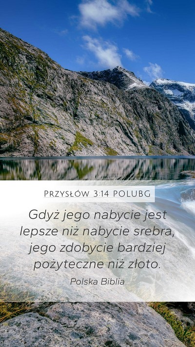 Przysłów 3:14 POLUBG Bible Verse Image