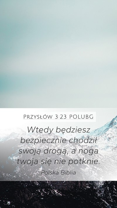 Przysłów 3:23 POLUBG Bible Verse Image