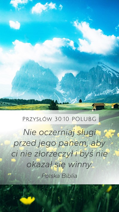 Przysłów 30:10 POLUBG Bible Verse Image