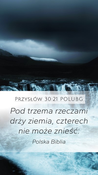 Przysłów 30:21 POLUBG Bible Verse Image