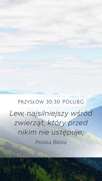 Przysłów 30:30 POLUBG Bible Verse Image