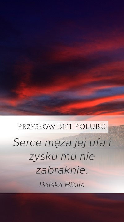 Przysłów 31:11 POLUBG Bible Verse Image