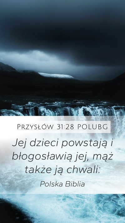 Przysłów 31:28 POLUBG Bible Verse Image