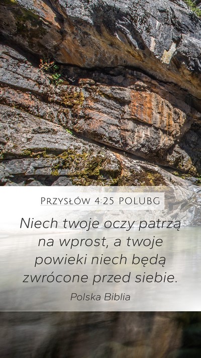 Przysłów 4:25 POLUBG Bible Verse Image