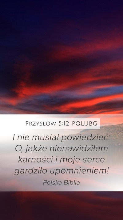 Przysłów 5:12 POLUBG Bible Verse Image