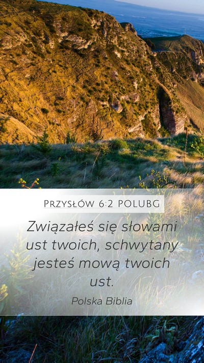 Przysłów 6:2 POLUBG Bible Verse Image