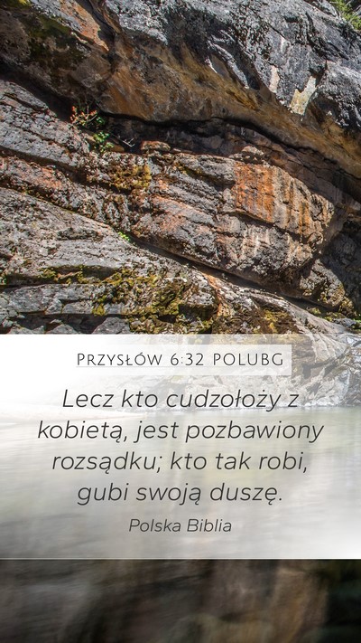 Przysłów 6:32 POLUBG Bible Verse Image