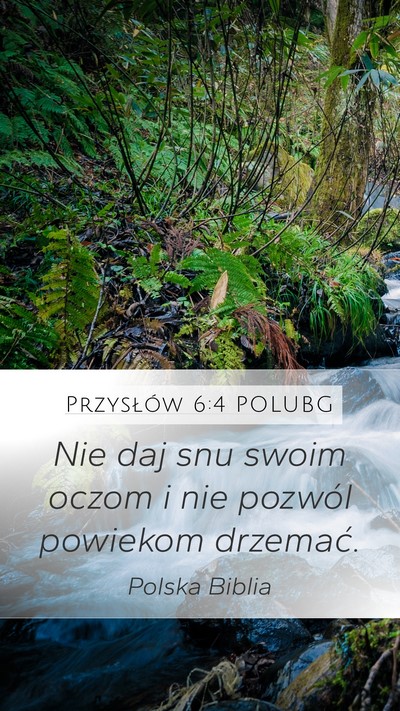 Przysłów 6:4 POLUBG Bible Verse Image