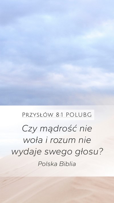 Przysłów 8:1 POLUBG Bible Verse Image