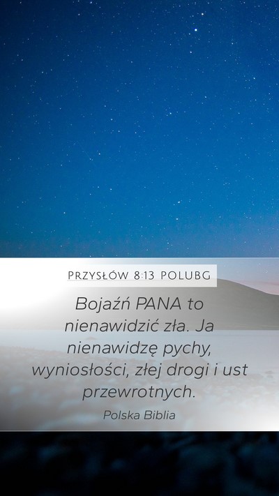 Przysłów 8:13 POLUBG Bible Verse Image